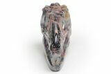 Colorful, Carved Fluorite Dinosaur Skull #218480-3